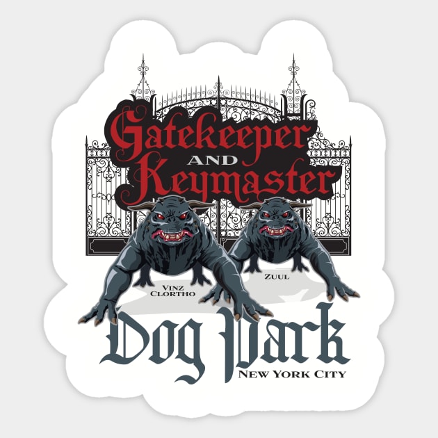 Gatekeeper & Keymaster Dog Park Sticker by MindsparkCreative